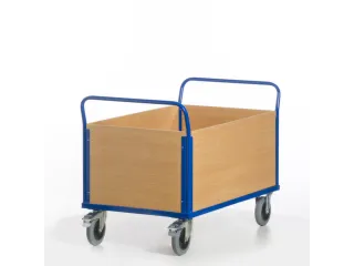 vierwandwagens,draagverm. 600kg,laadvl. LxB 1200x770mm,houtplaat - 12