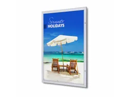 Posterhouder Vergrendelbaar Economy 70x100cm Zilver
