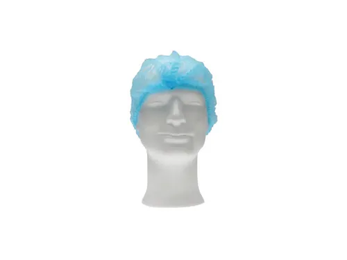 CMT pp non woven Haarnet baret blauw 53cm maat L clip cap 1000 stuks