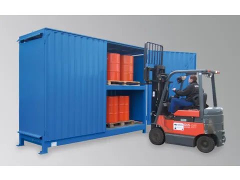 Stellingcontainer Gevaarlijke Stoffen Max. 24X200L Vaten Staand