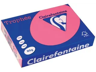 Trophée Intens Gekleurd Papier A4 80 gram 500vel Fuchsia Roze - 1