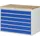 ladekast 825x1145x650mm 6laden cilinderslot RAL7035 RAL5010 beuken