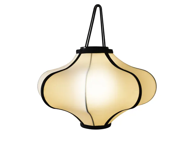 Lanterne Nextime Lumi 40 cm tissu crème