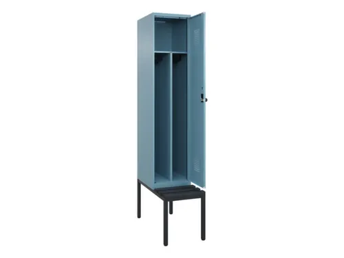locker met bank,voor scheiding van kleding,HxBxD 2120x400x815mm,1vak