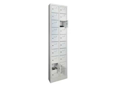 lockerkast,HxBxD 1950x460x200mm,2x10vakken,cil.-slot,sokkel