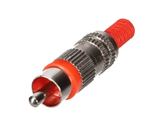 Mannelijke Rca Plug - Vernikkeld - Rood - 1