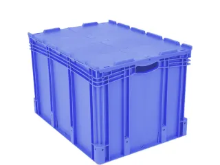 Euronorm Stapelkrat Pp 538x800x600mm 206l Dubbele Bodem M. Deksel - 2