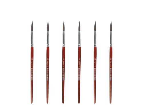 Penseel Kangaro Serie 120 rond Nr. 10 geitenhaar doos 6 stuks