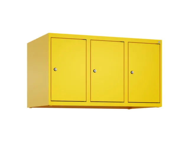 opzetkast,v. locker,3vak.,vak B 300mm,HxBxD 500x900x500mm,cilinderslot