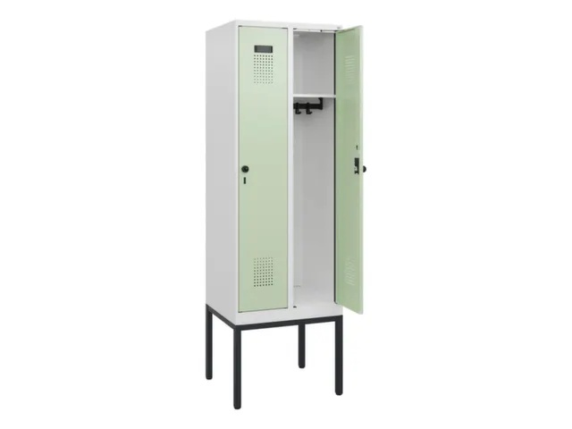 schoollocker,HxBxD 1950x600x500mm,2vak,vak B 300mm,draaigrendel