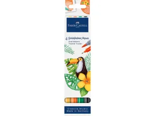 Duo aquarelmarker Faber-Castell Goldfaber kartonetui 4 stuks Tropical - 1