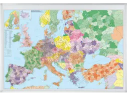 kaart van Europa HxB 98x138cm schaal 1:3.600.000 magnetisch