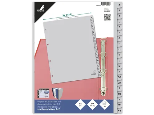 Tabbladen Kangaro A4 4-Gaats G420AZ-B 20-Delig A-z Breed Pp