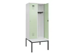 locker met bank,HxBxD 2120x800x815mm,2vak,vak B 400mm,cilinderslot