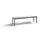 omkleedbank,HxLxD 401x1500x353mm,HPL zilvergrijs,frame staal RAL7021