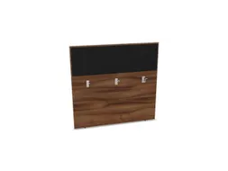 baliepaneel bureau aanbouw achter NP-tiepolo nut BN8033-zwart 1200mm