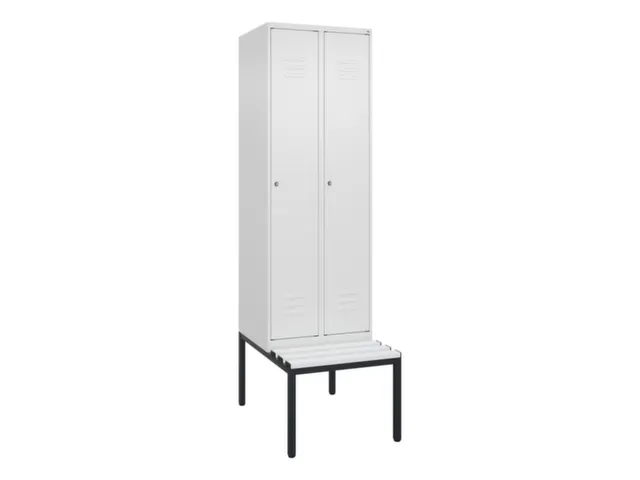 locker met bank,HxBxD 2120x600x815mm,2vak,vak B 300mm,cil.-slot