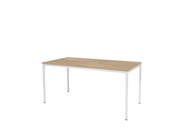 Domino Basic Tafel Vaste Hoogte 160x80 honey castello wit 4-poots