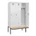 locker met bank,voor scheiding van kleding,HxBxD 2120x1200x815mm,3vak