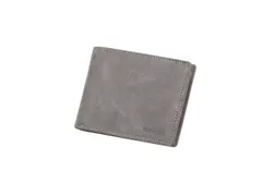 Portefeuille horizontaal RFID Pride and Soul. Grijs leer.