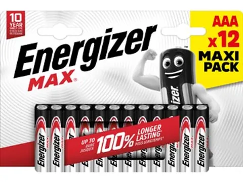 Batterijen Max Aaa/Lr03/E92 Maxipack 12 stuks