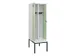 locker met bank,voor scheiding van kleding,HxBxD 2120x600x815mm,2vak
