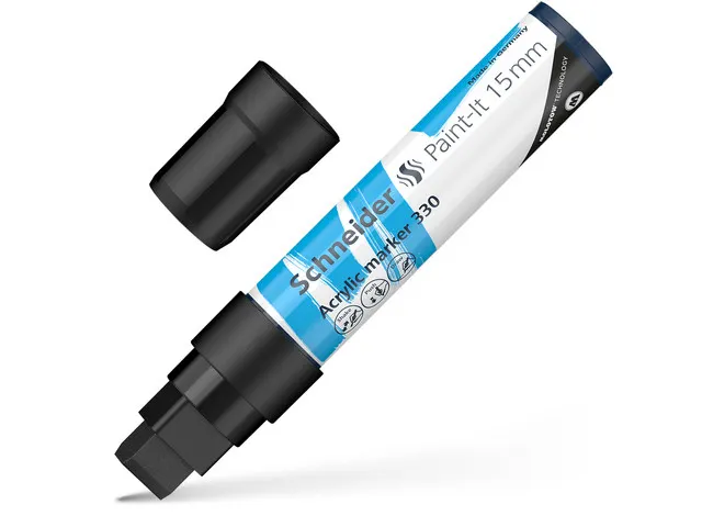 Marqueur acryl Schneider Paint-It 330 15mm noir