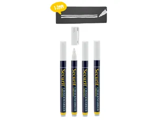 Krijtstift Securit SMA-100 rond wit 1-2mm blister à 4 stuks - 7