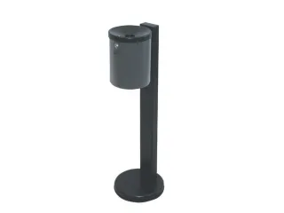 Staande asbak,H 825mm,staal,romp grafiet - 2