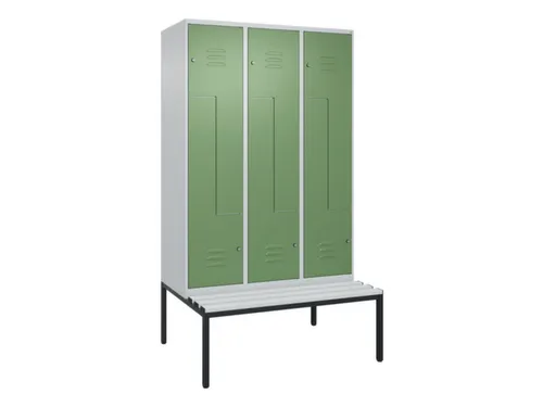 Z-garderobekast,HxBxD 2120x1200x815mm,6vak,vak B 400mm,cil.-slot