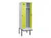 locker met bank,voor scheiding van kleding,HxBxD 2120x600x815mm,2vak