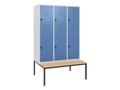 Dubbeldekse dekenkist,HxBxD 1950x1200x815mm,3x2vak.,vak B 400mm