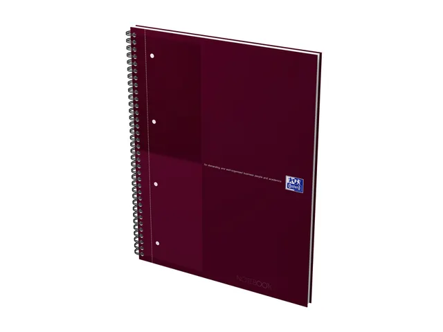 Spiraalblok Oxford International Notebook A4+ lijn Rood