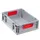 Euronorm-stapelbak 120x400x300mm Pp Wand/bodem Gesloten Grijs/rood