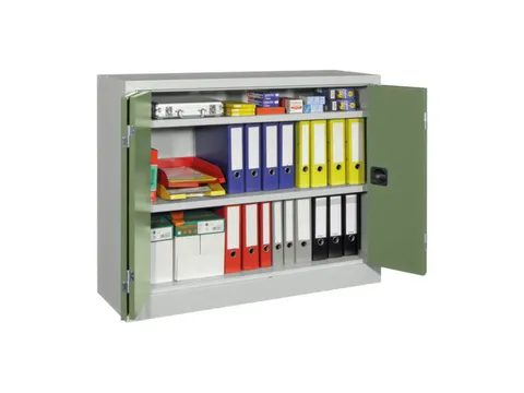 Ruime Vouwdeurkast 1000x1200x400mm 2legborden Ral7035 Front Ral6011