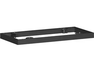 sokkel,v. roldeurkast,HxB 50x800mm,metaal,zwart - 1