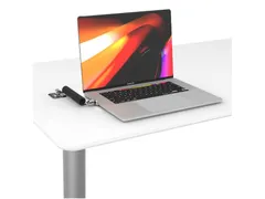 Compulocks Dual Head Coiled Cable Keyed Lock, 2 toetsen, Gegalvaniseer