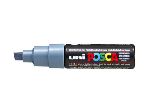 Verfstift Posca PC8K Brede punt 8mm schuin leisteengrijs