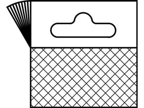 Hangtab Euroslot 50x50 mm, blister met 10 stuks