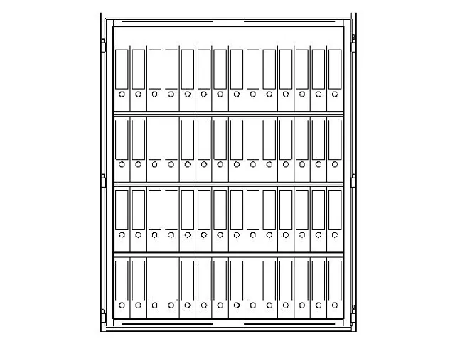 Stalen Kantoorkast 1557x1252mm S2 Lfs 30 P Kleur Ral 7024