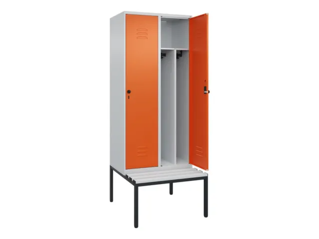 locker voor scheiding van kleding,HxBxD 2120x800x815mm,2vak