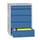 ladekast 1000x1023x600mm 5laden cilinderslot RAL7035 front RAL5012