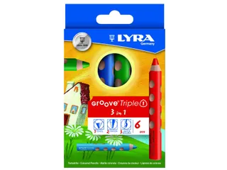 Kleurpotlood LYRA Groove Triple One 6 kleuren - 4