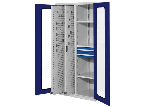 Verticale Uitschuifkast Venster 1950x1000x600mm 2legborden Ral5010