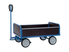 Handtrekwagen 4 Multiplex Wanden 4052V 500kg 1200x650mm Massief Rubber