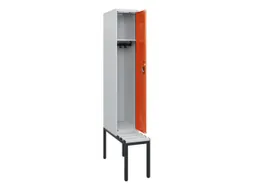 locker met bank,HxBxD 1950x300x815mm,1vak,vak B 300mm,cilinderslot