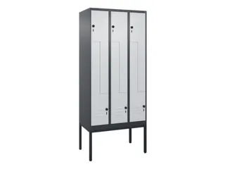 Z-garderobekast,HxBxD 2120x900x500mm,vak B 150/300mm,draaigrendel - 1