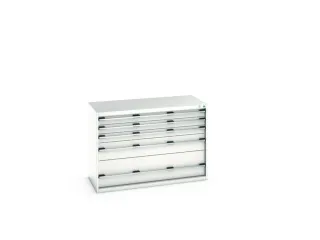 ladekast HxBxD 900x1300x650mm 5laden romp RAL7035 front RAL7035 - 7