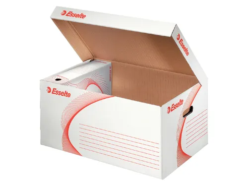 Archief- en transportdoos met deksel Esselte 560x265x380mm wit