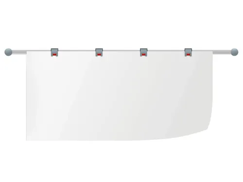 Tekeninghouder Wand, lengte 104,5 cm, incl. 4 clips